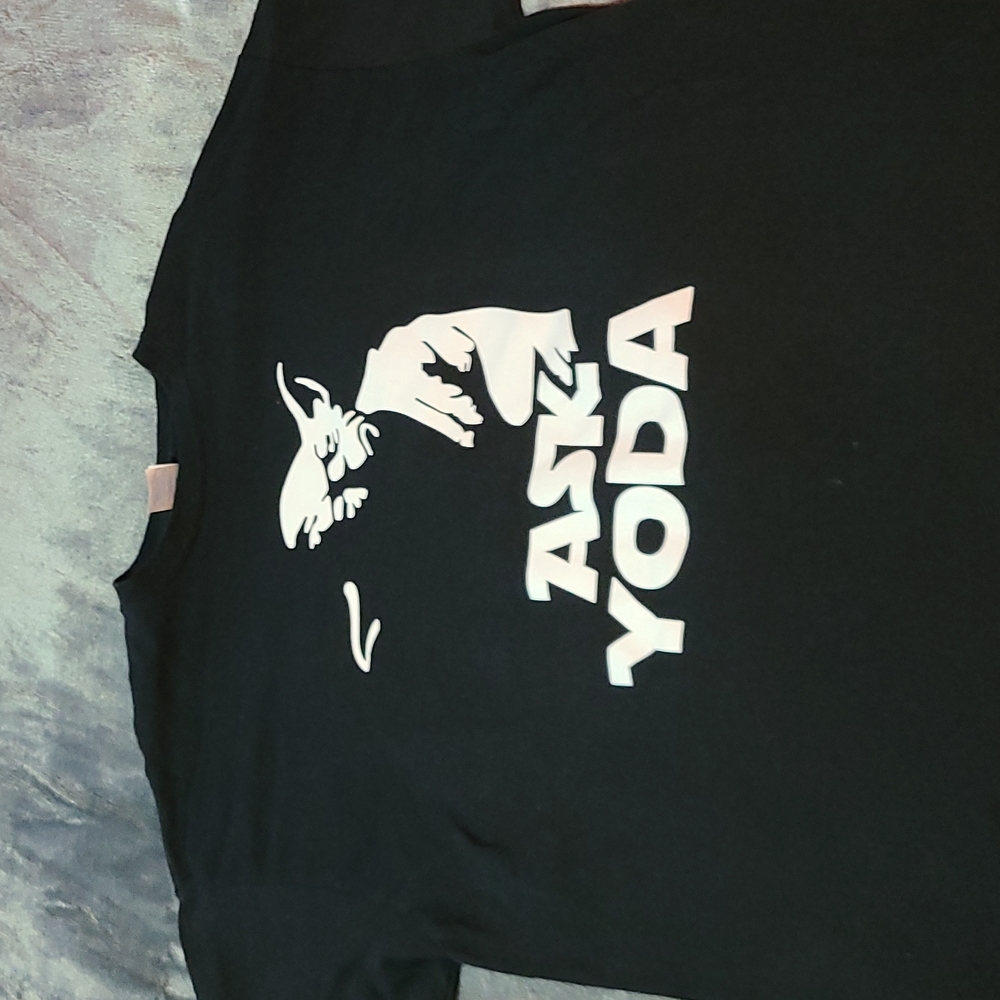 Ask yoda black tee 2xl